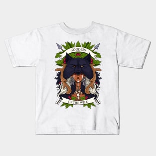 Goddess of the Wild Kids T-Shirt